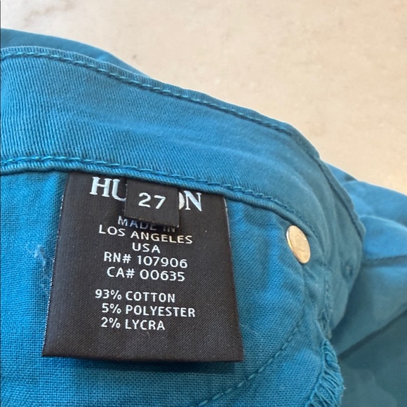 NWOT Hudson Jeans Women's Nico mid rise super Skinny in Vibrant Blue camo - Picture 4 of 9